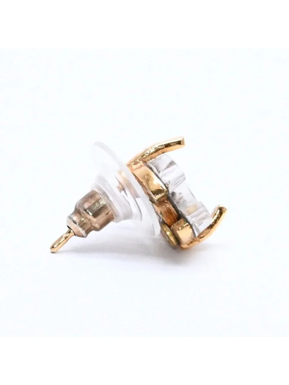 Chanel CC Logo Earrings 02 Metal Clear Gold